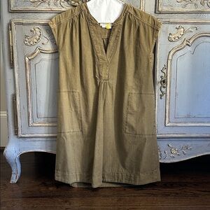 Anthropologie Olive Green Dress